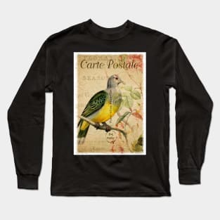 The Pigeon - Vintage French Postcard Long Sleeve T-Shirt